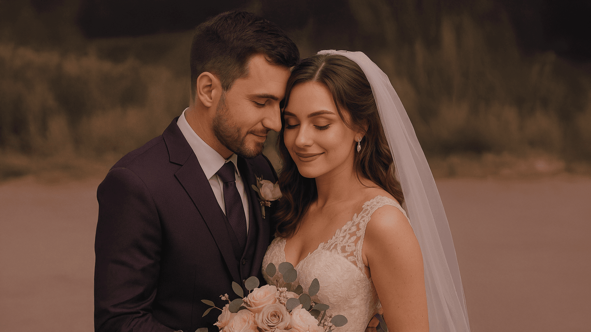 Wedding couple background